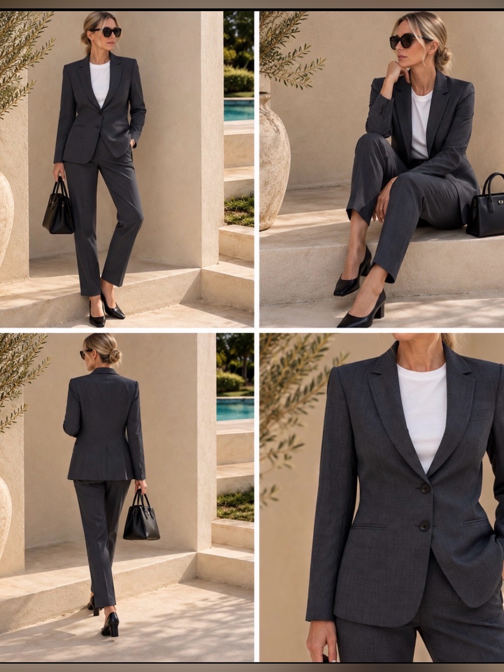Theory gray wool 3 pieces suit size S Petite Stunning!!! price firm!!!